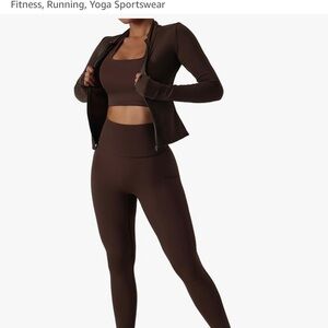 Brown Women's Activewear Set
